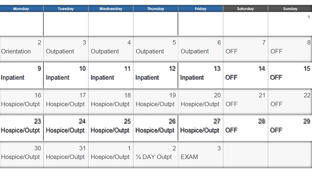 family medicine sample curriculum