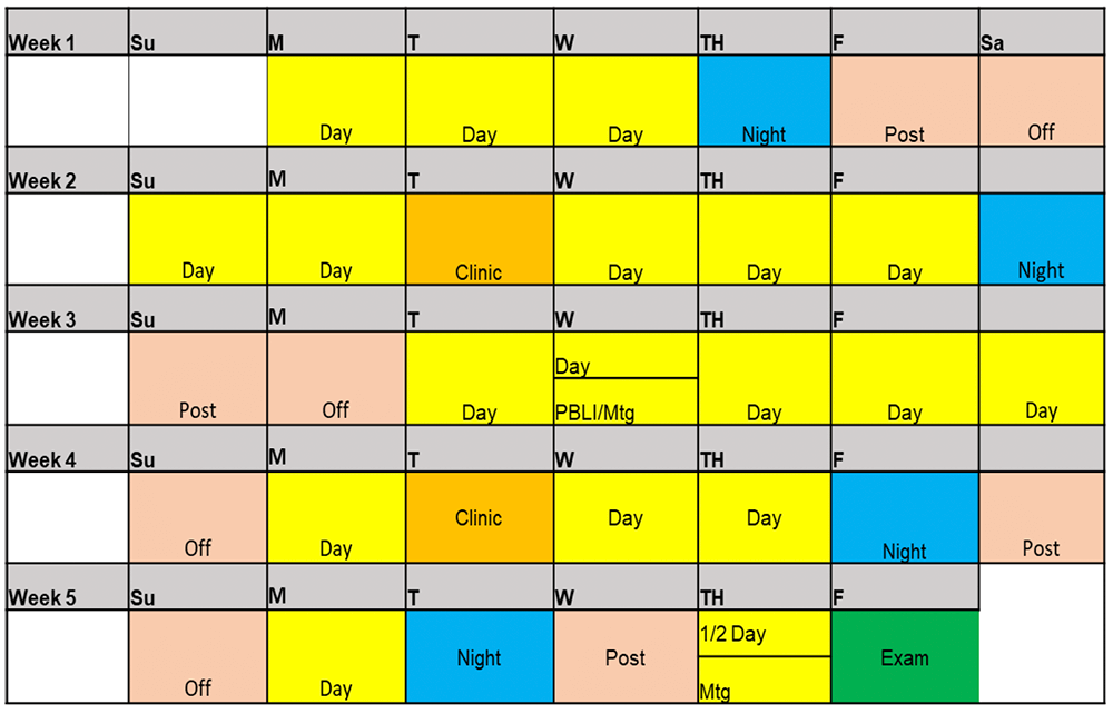 surgery sample curriculum
